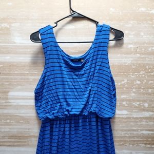 Apt. 9 Xl Blue/Black Striped Dress